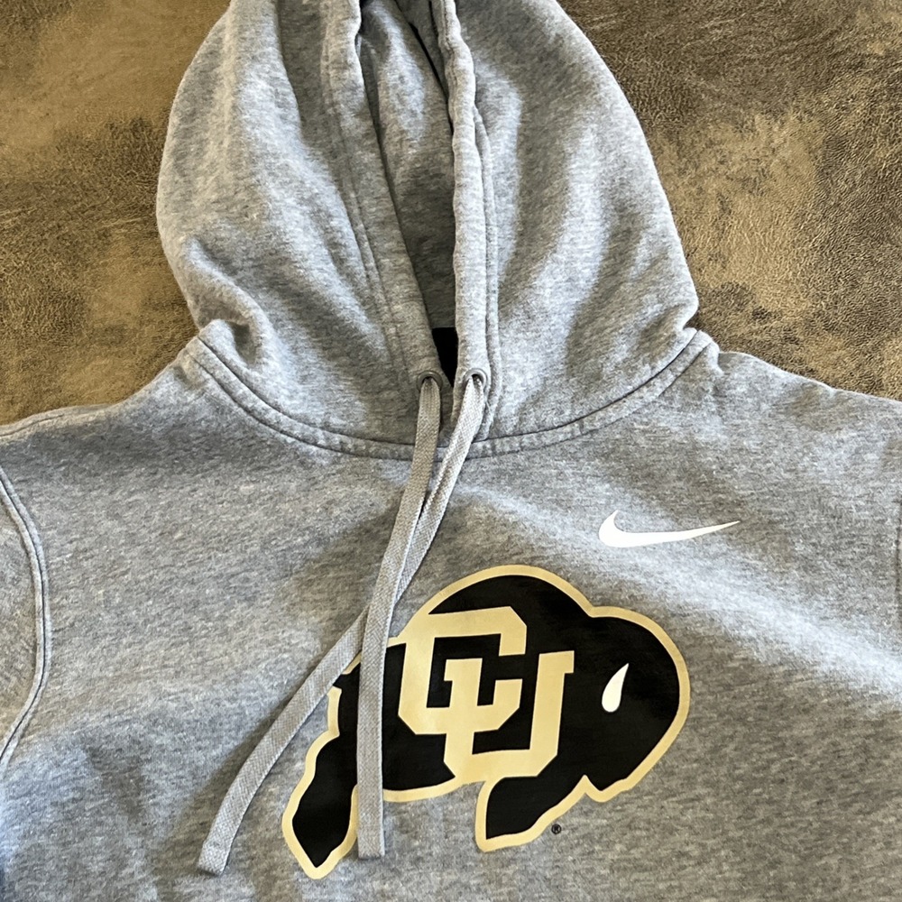 Nike Colorado Buffaloes Hoodie Men's Size S Gray Fleece Sweatshirt